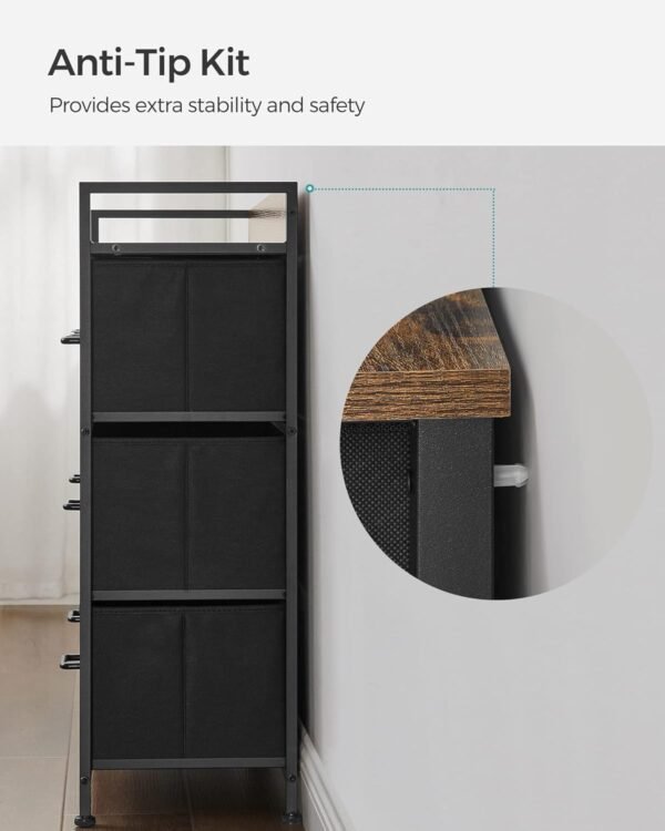 SONGMICS Chest of Drawers, Bedroom Cabinet, 7 Fabric Drawers with Handles, Metal Frame - Bild 6